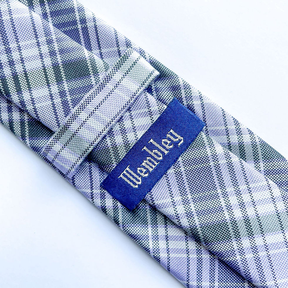 Hermosa corbata Wembley con diseño escoces