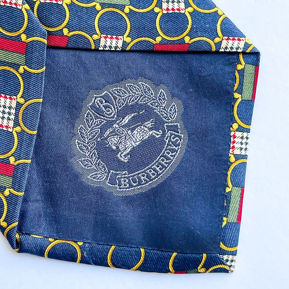 Miniatura: Corbata Burberry con estampado de la marca hecha en Italia, 100% seda