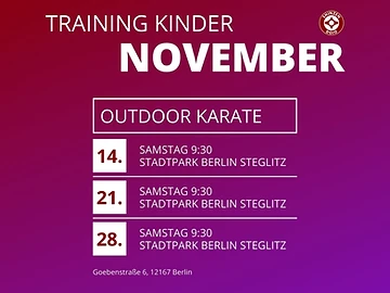 Training for children in November