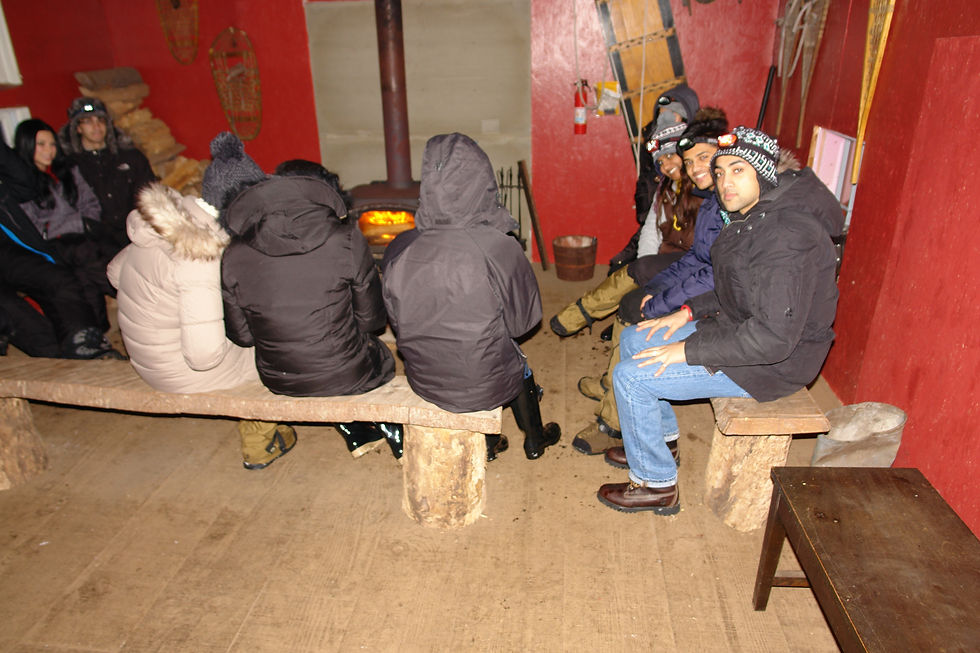 inside the sugar house cabin