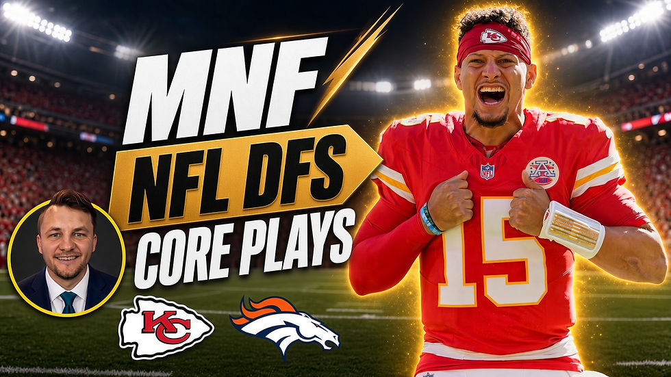 NFL DFS: Monday Night Football: Breakdown - Cash Lineup, Pivot Lineups, GPP Plays, and Values