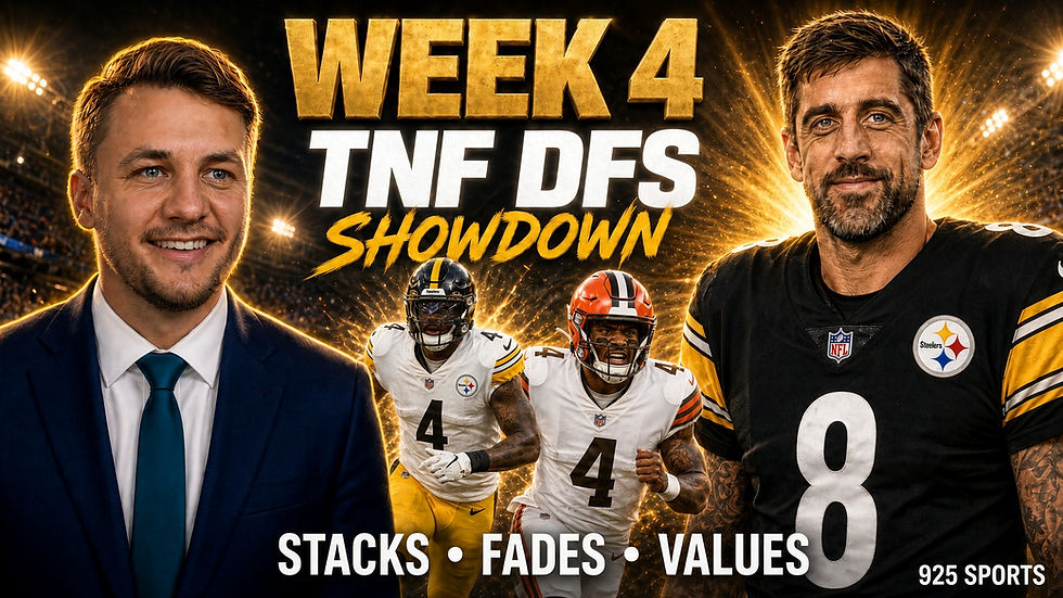 NFL DFS Week 3 TNF Showdown: Browns vs Steelers