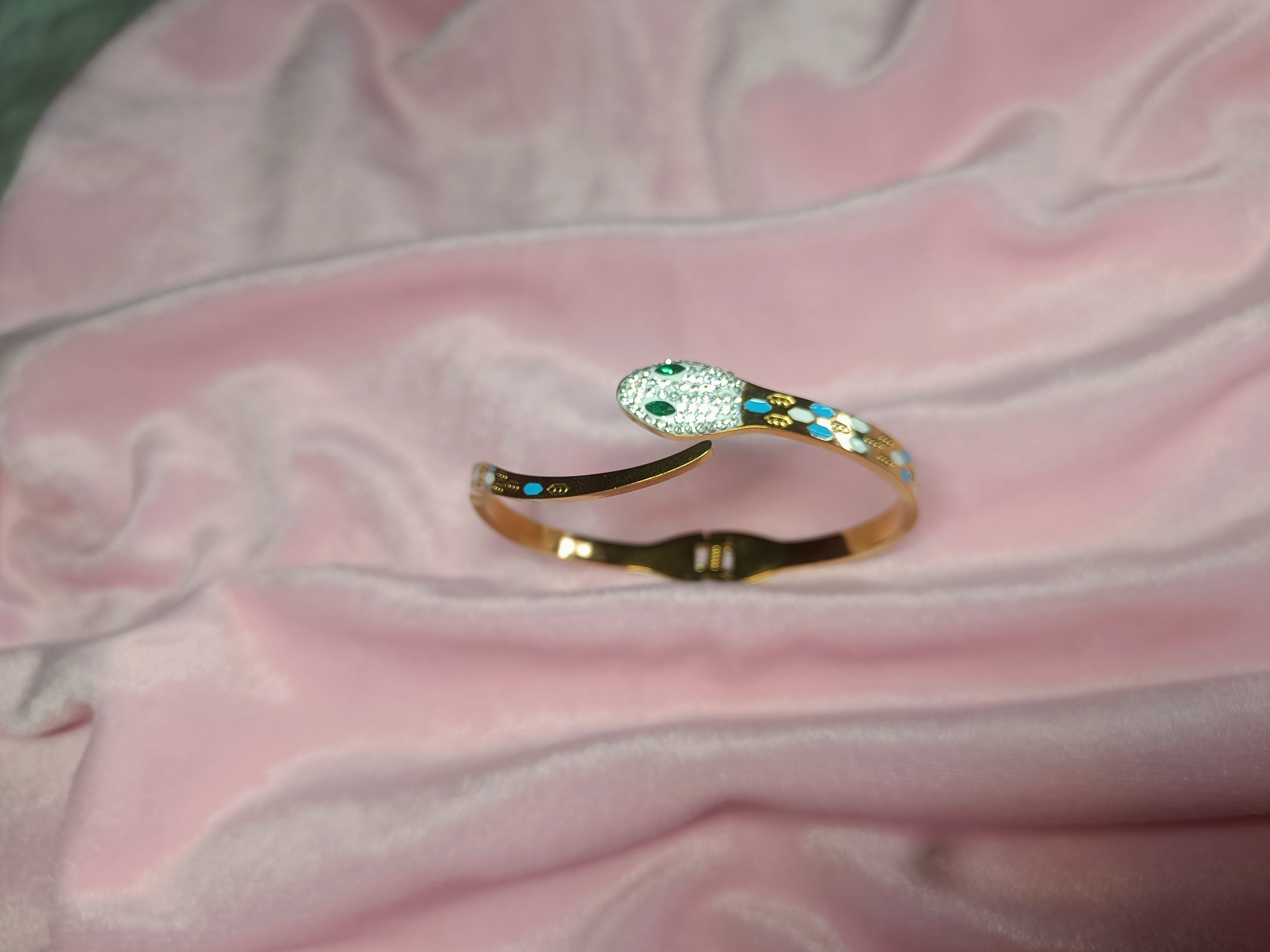 Evil Eye Gold Cuff Bracelet