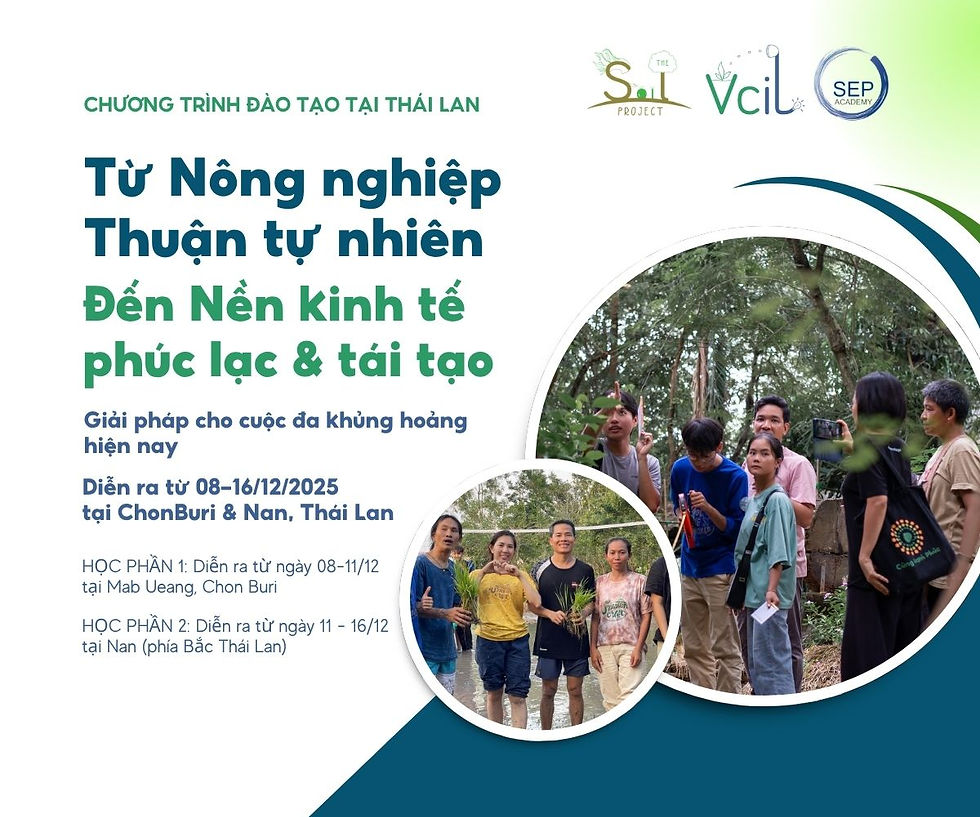 TỪ NÔNG NGHIỆP THUẬN TỰ NHIÊN ĐẾN NỀN KINH TẾ PHÚC LẠC VÀ TÁI TẠO, TỪ 08/16/2025 TẠI THÁI LAN