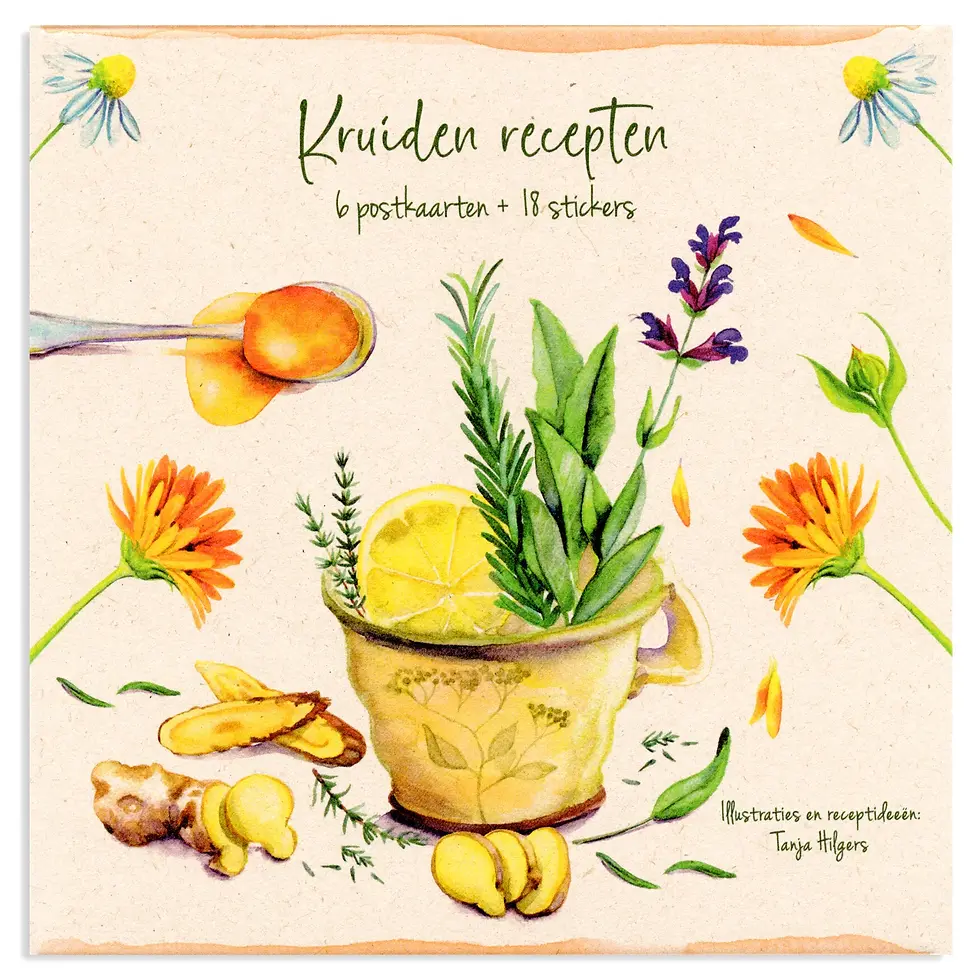 Postkaarten: Kruidenrecepten en stickers - Tanja Hilgers