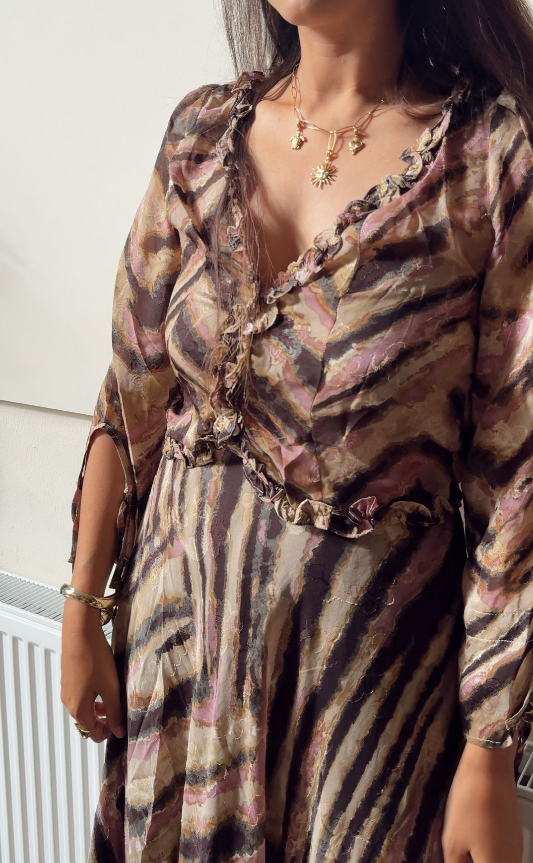 Boho blouse animal print 