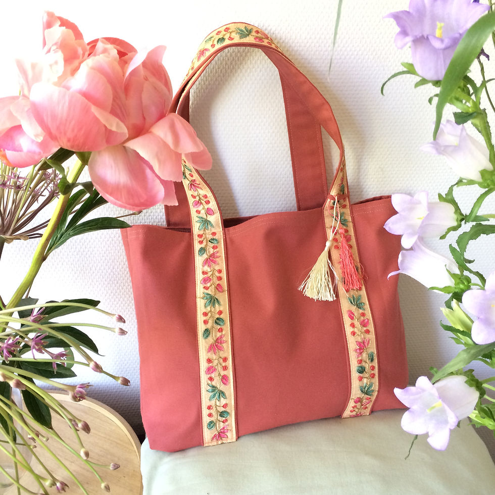 Thumbnail: Peach Lotus Shopper