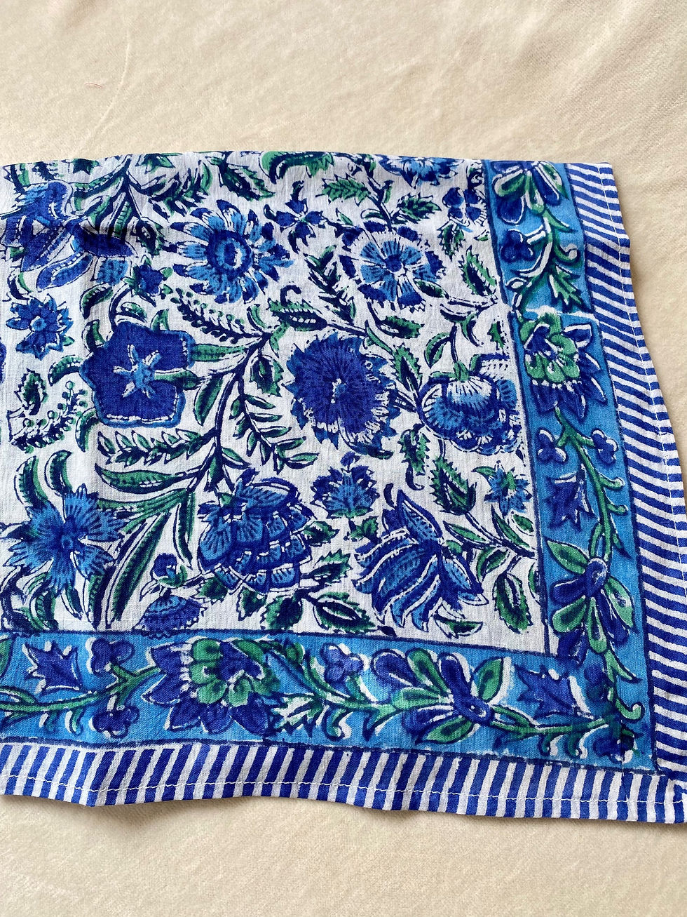 Thumbnail: Blue Floral Bandana Blockprint 