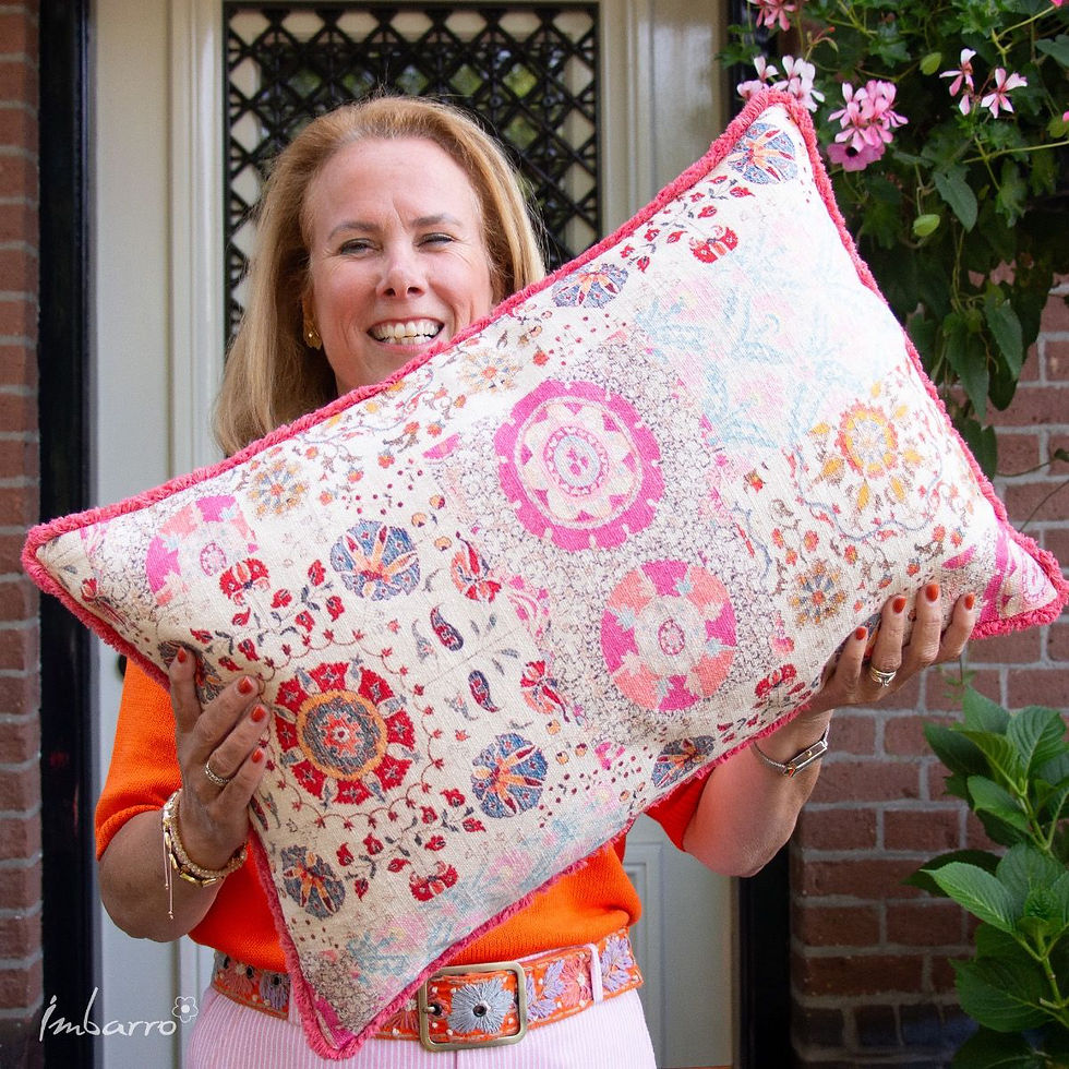 Miniatura: Kussen Hannah blockprint 