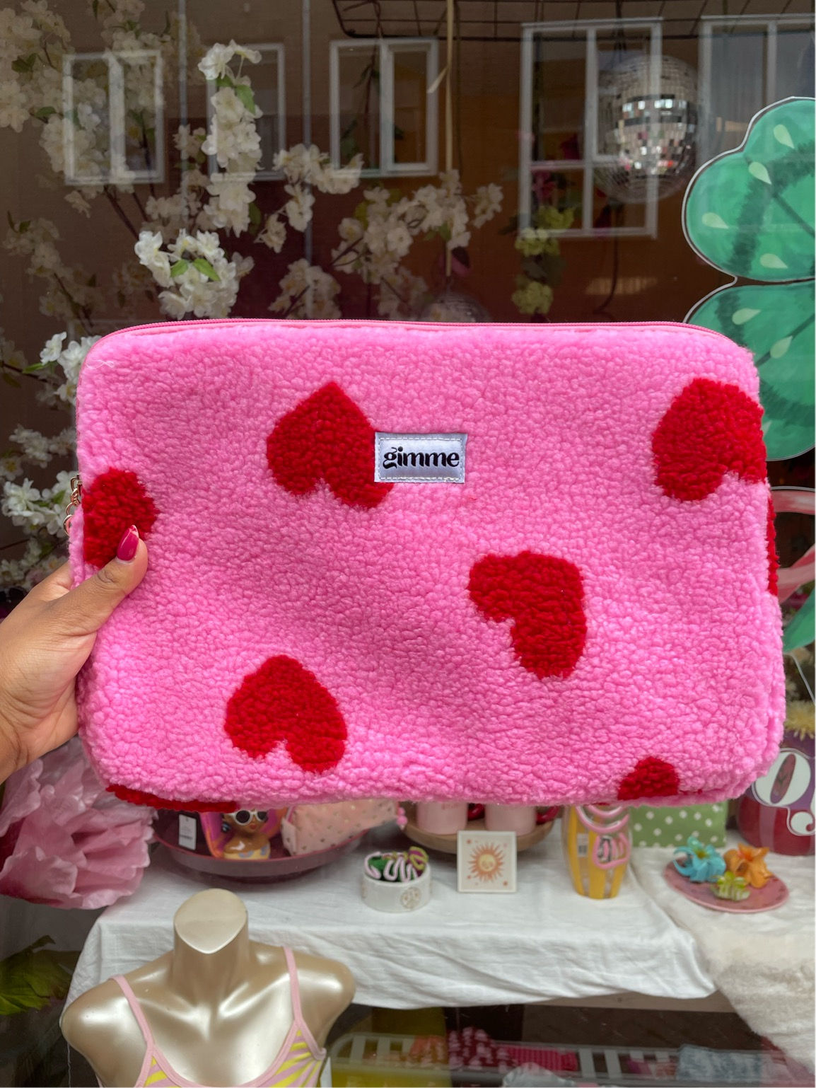 Gimme laptop hoes teddy roze