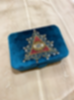 Velvet Jewellery Box Eye Blue 