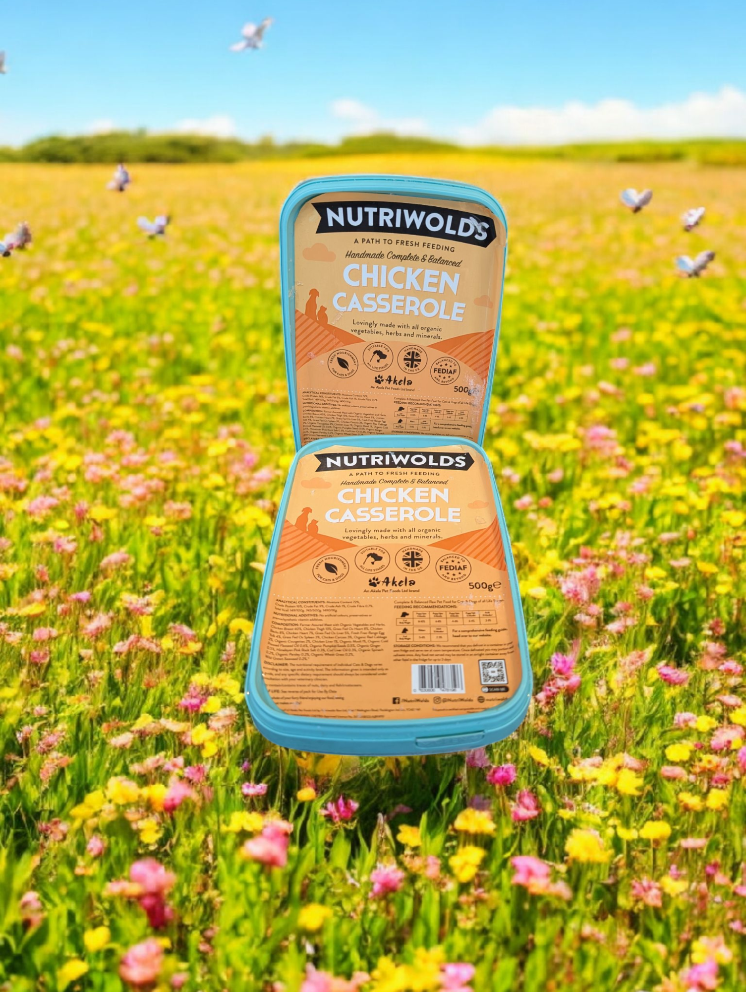 Akela Nutriwolds Chicken Casserole - Chunky - For Cats - 500g