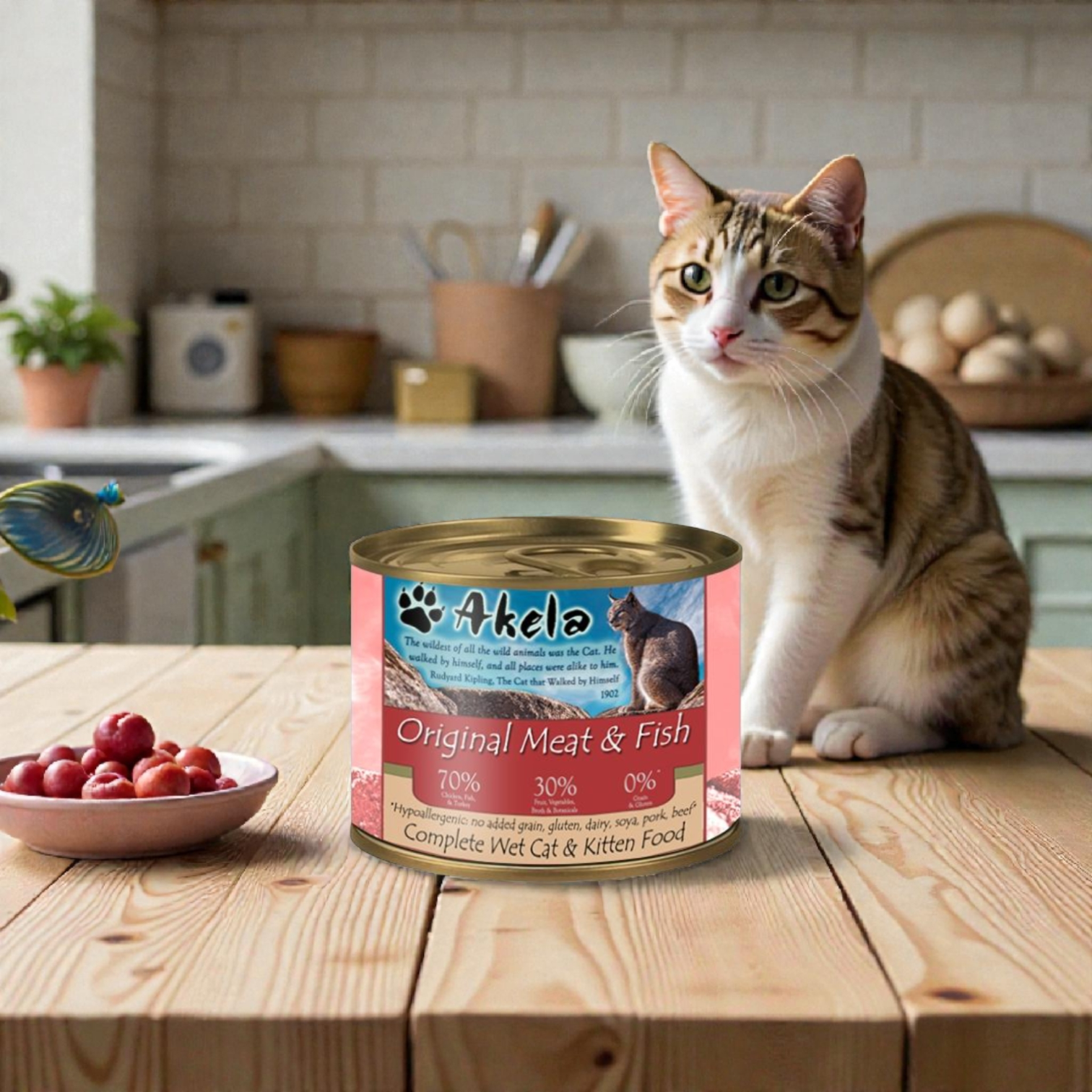 Akela Original GRAIN FREE Cat & Ferret -  Meat & Fish 200g - X1 TIN