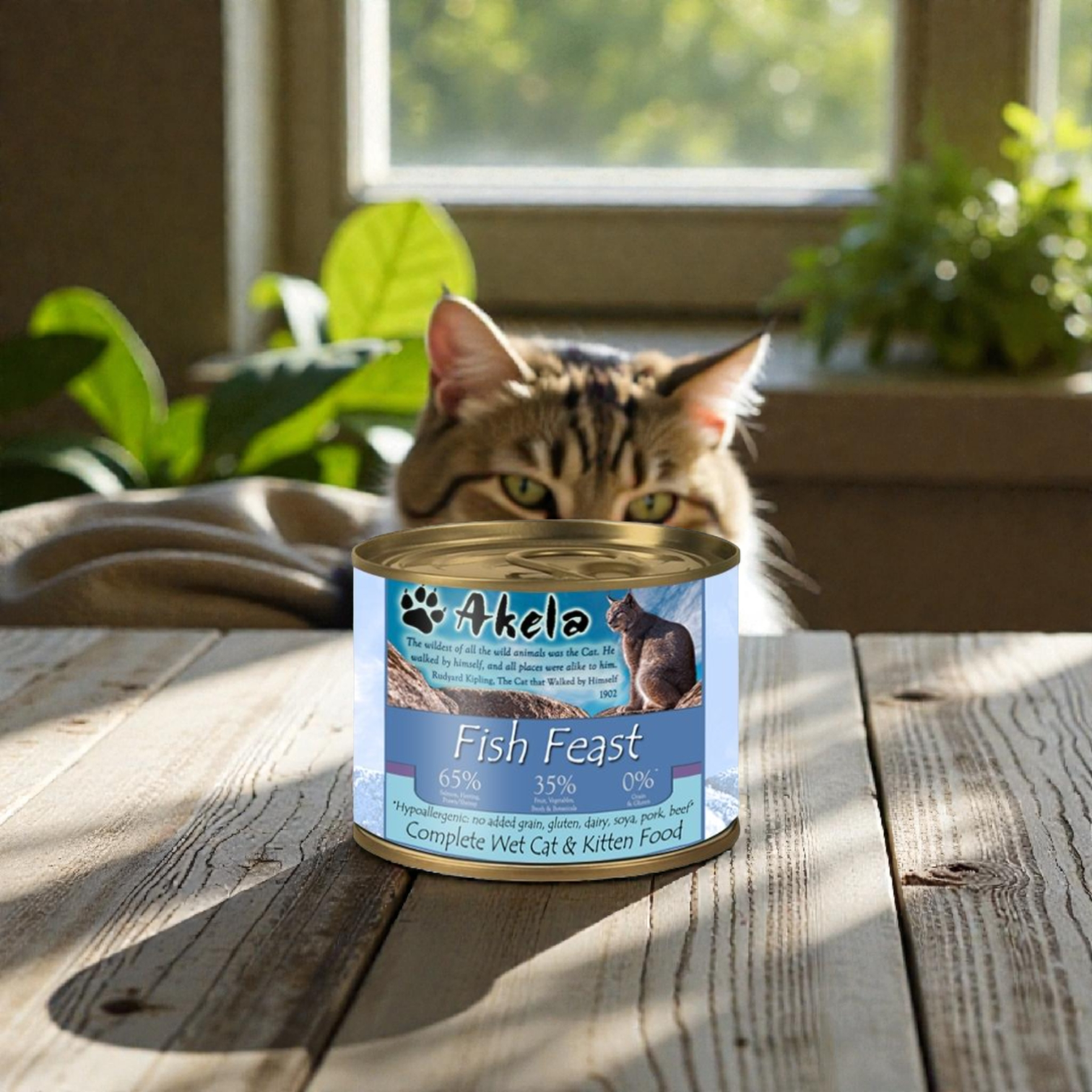 Akela Grain-Free Complete Wet Cat & Ferret Food - Fish Feast 190g

X 1 TIN