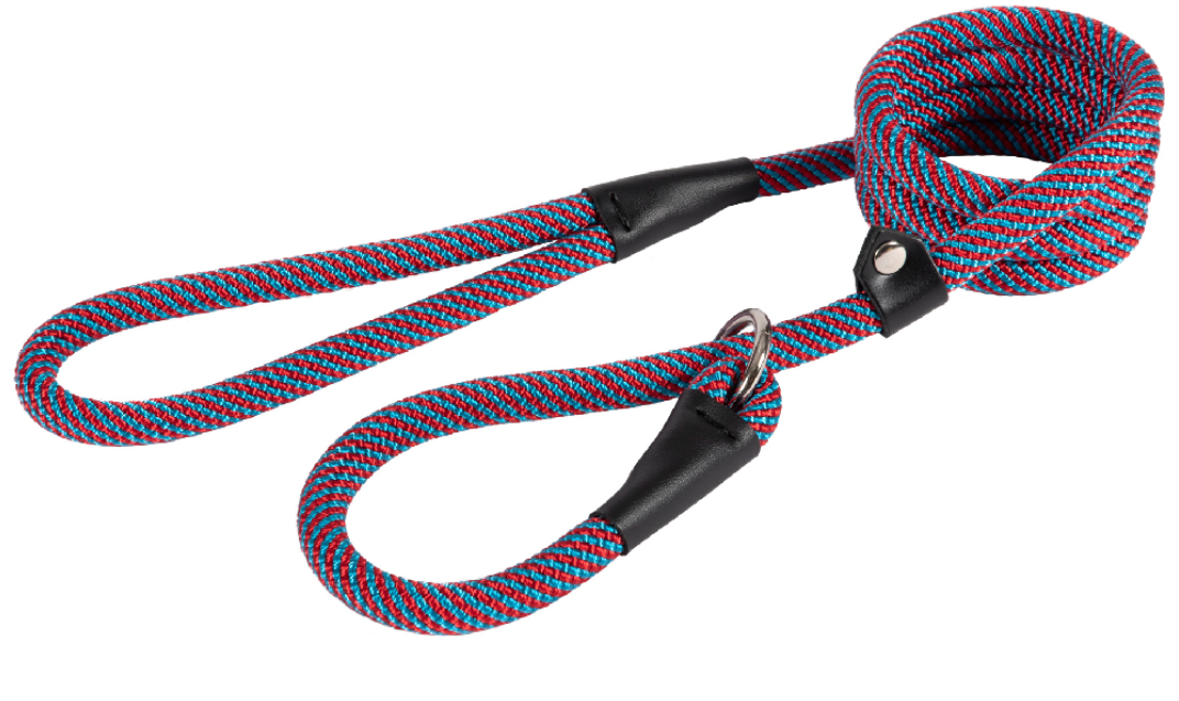 Ancol Extreme Slip Lead - Red & Blue - 150 x 1.2cm 50kg