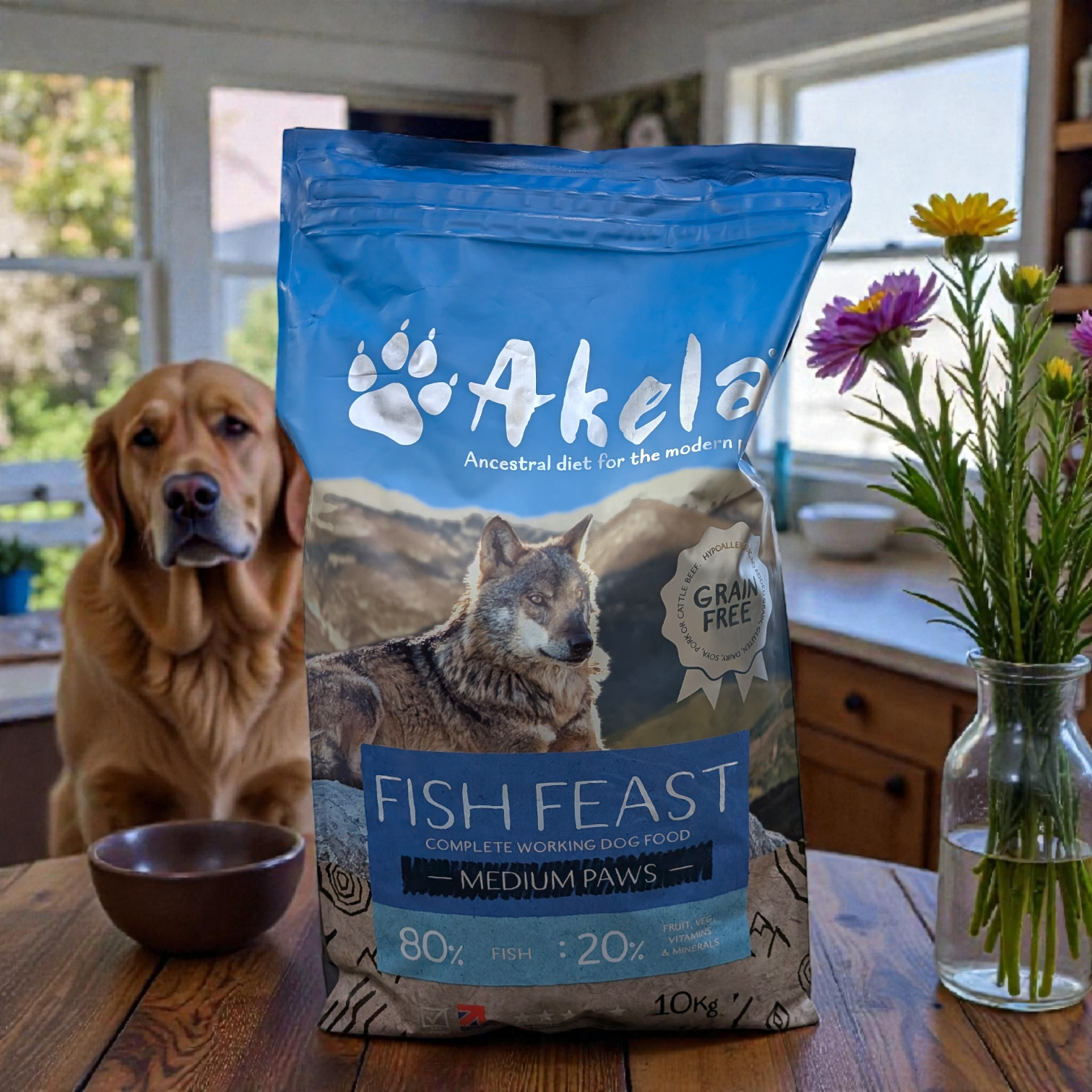 Akela Fish Feast 80-20 - Medium Paws -10kg