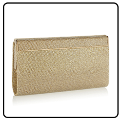 Jimmy Choo Cayla gold mesh clutch