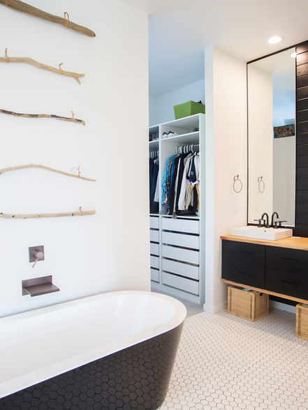 Decorating area with creative tools and stylish design elements