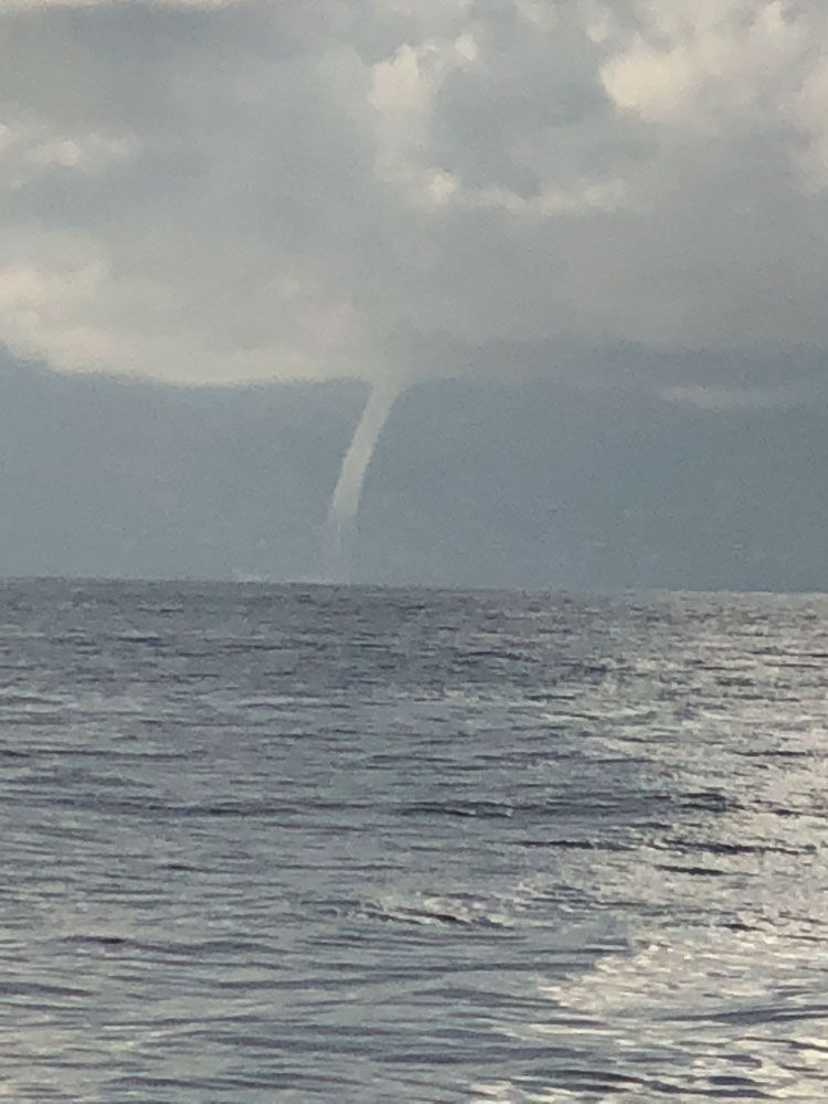 The large Waterspout looming off Funchal