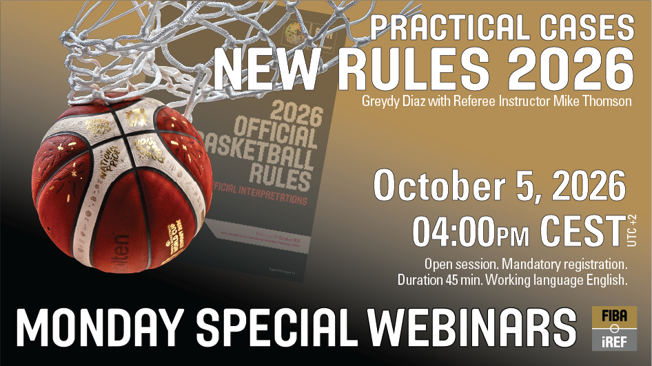 FIBA Monday Webinar: 2026 Basketball Rules Practical Cases