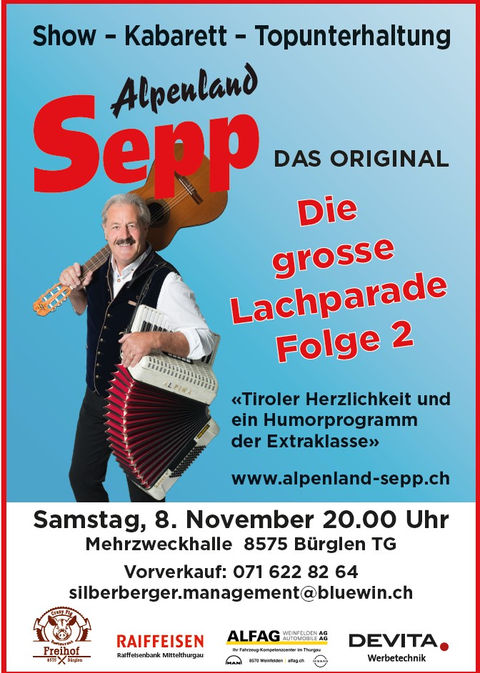 Die grosse Lachparade Alpenland Sepp in Bürglen