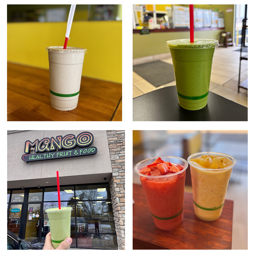 Healthy smoothies, shakes, and blended juices at Mango Healthy Fruit in Battle Creek MI