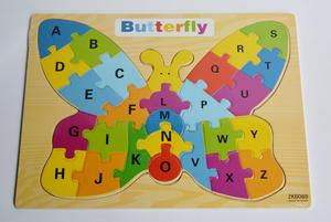 Thumbnail: Educational jigsaw puzzle wooden alphabet letters fish jigsaw learning for kids