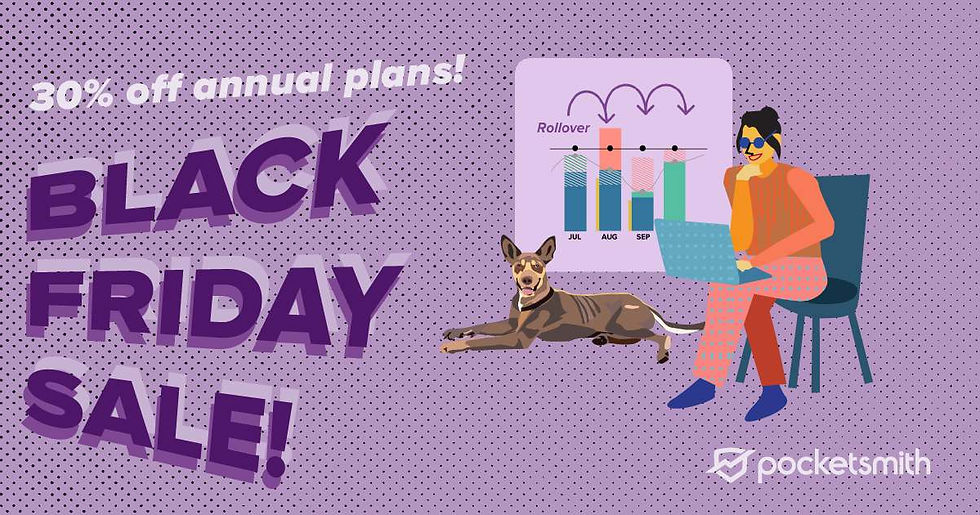 30% off PocketSmith plans for Black Friday and Cyber Monday