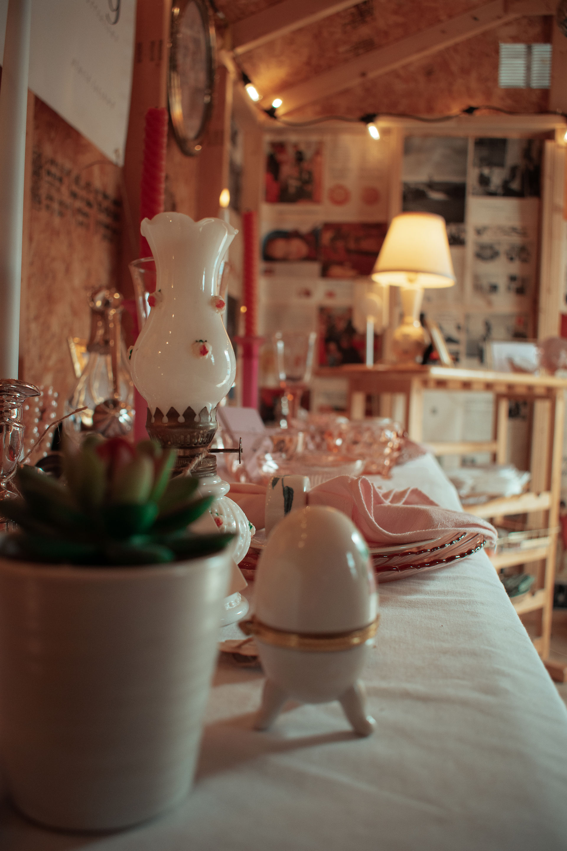 lucid ladybug vintage vintage pink tablescape