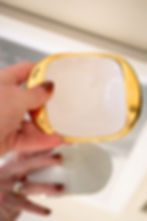 Vintage Gold Ceramic Ashtray