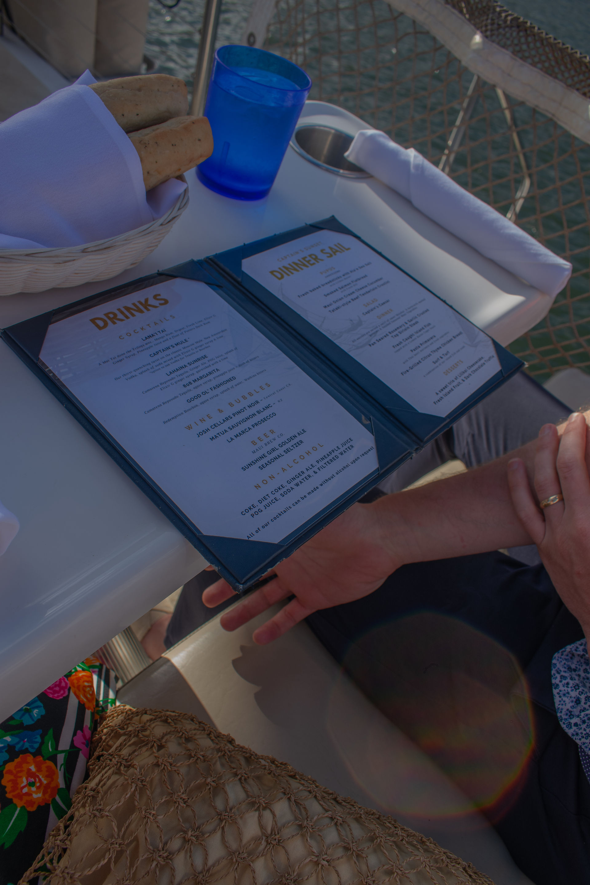 menu sunset dinner cruise maui hawaii trilogy 2