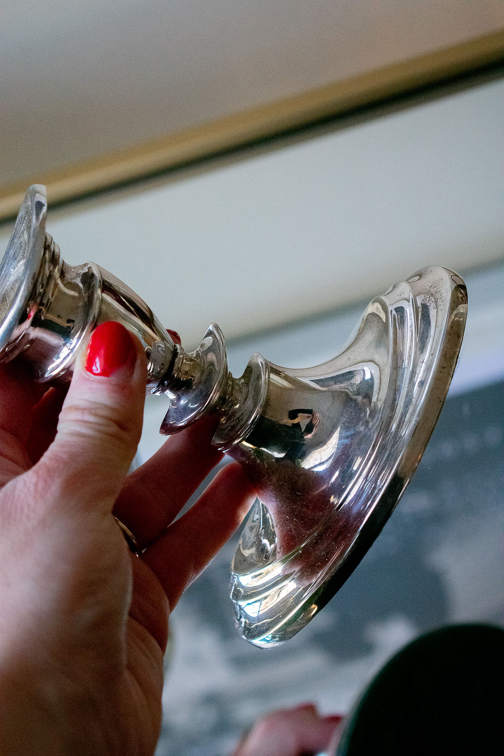 Thumbnail: Antique Silver Candlestick Holders.