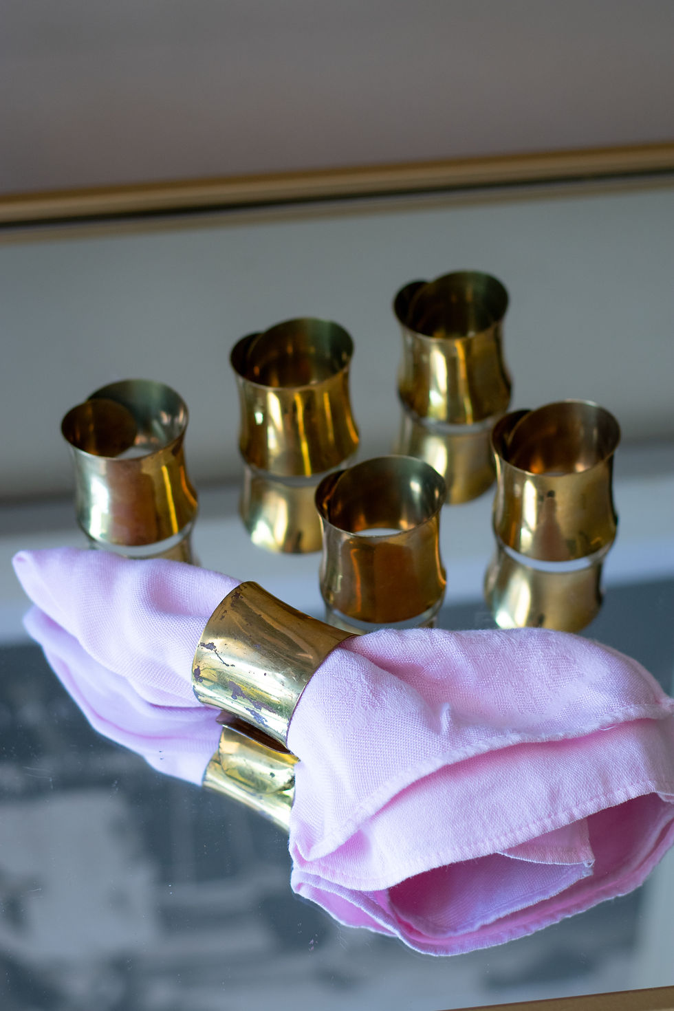 Thumbnail: Vintage Brass Napkin Ring Holders