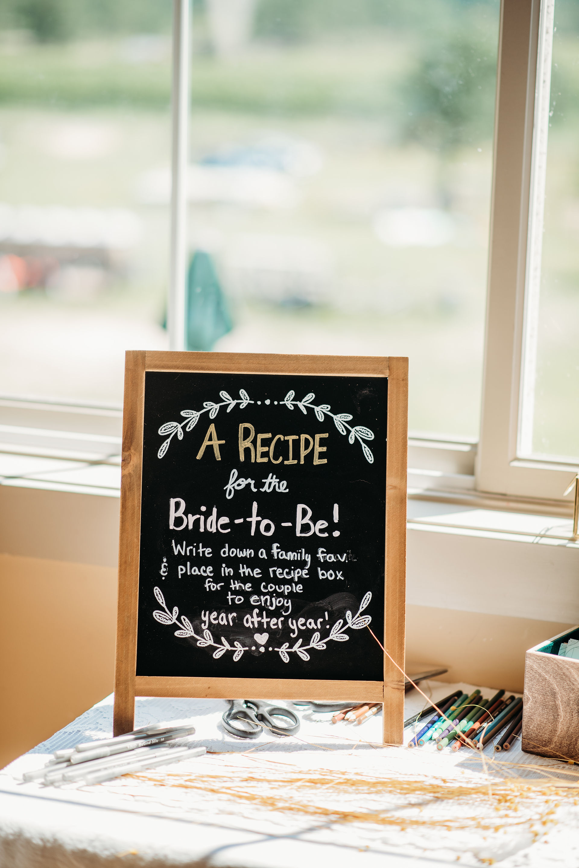 recipes for the bride to be sign