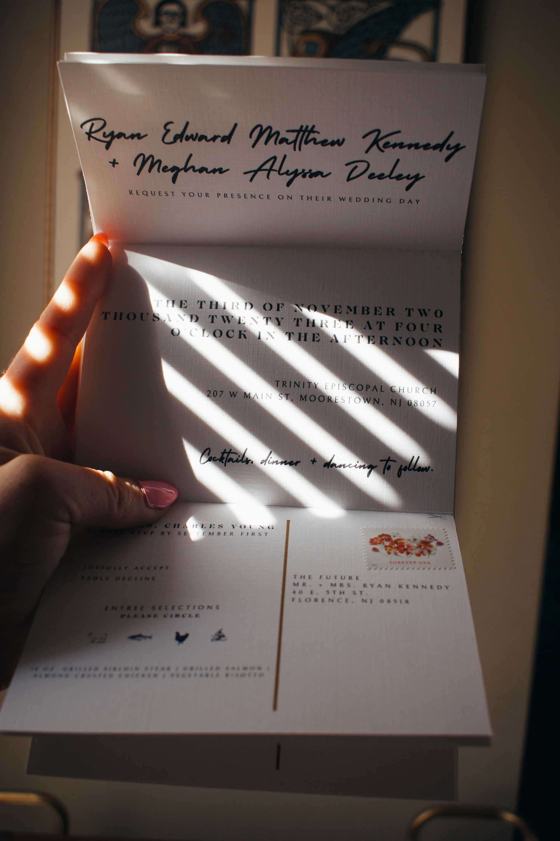 custom wedding invitations love letter trifold style