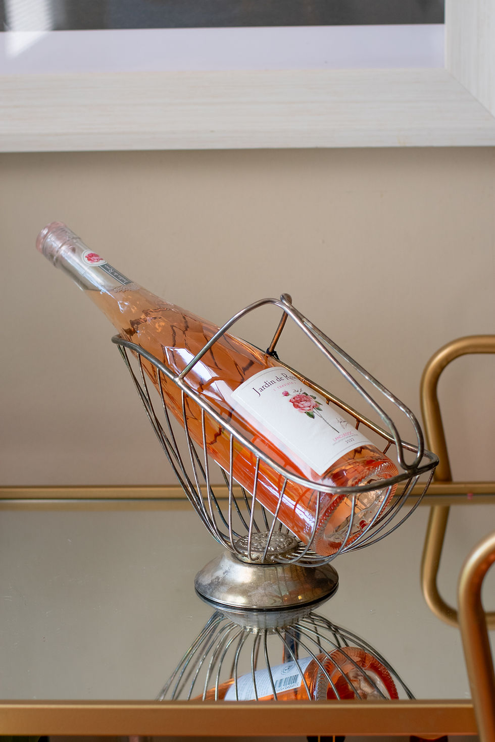 Thumbnail: Vintage Silver Plated Wire Wine Caddy