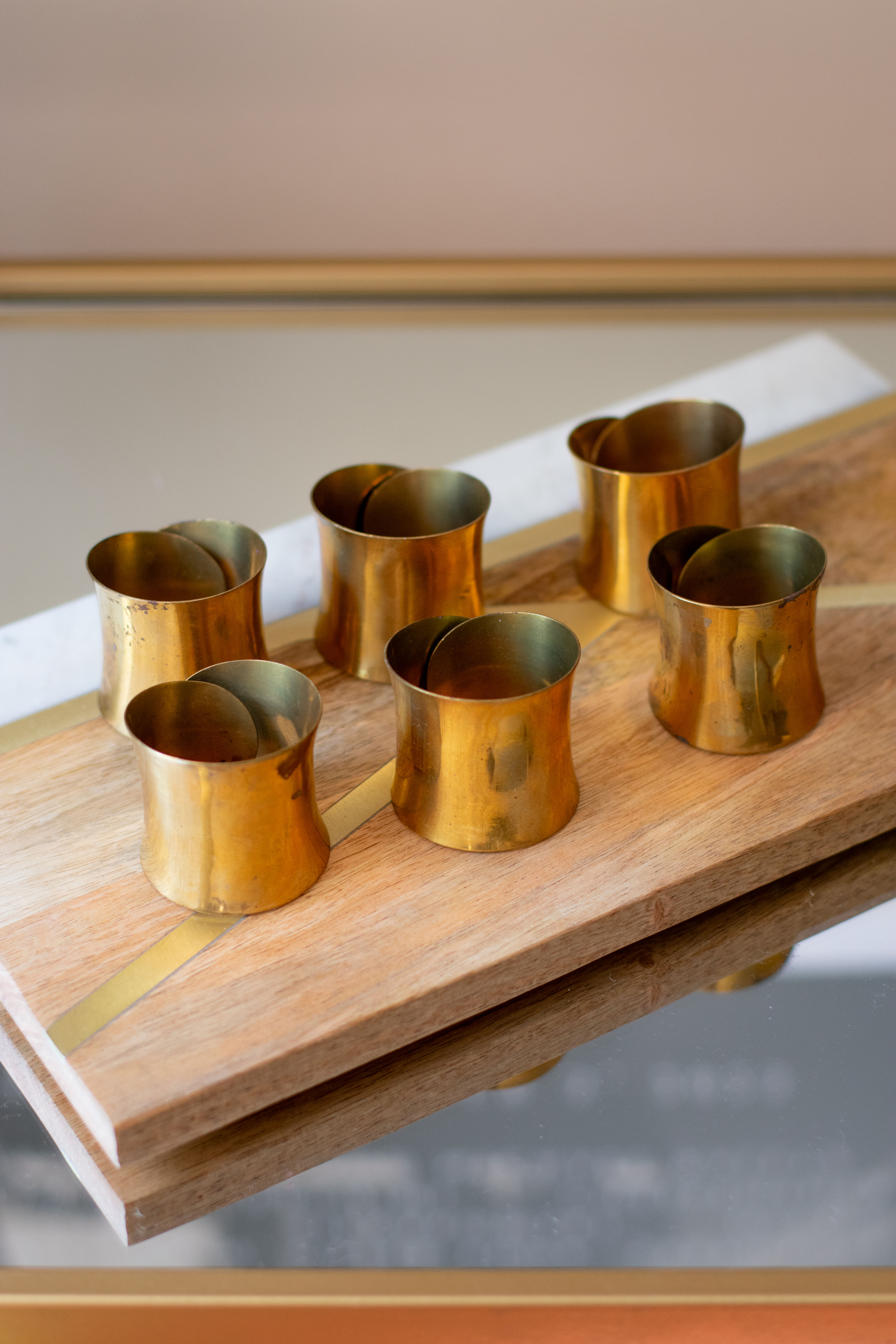 Vintage Brass Napkin Ring Holders