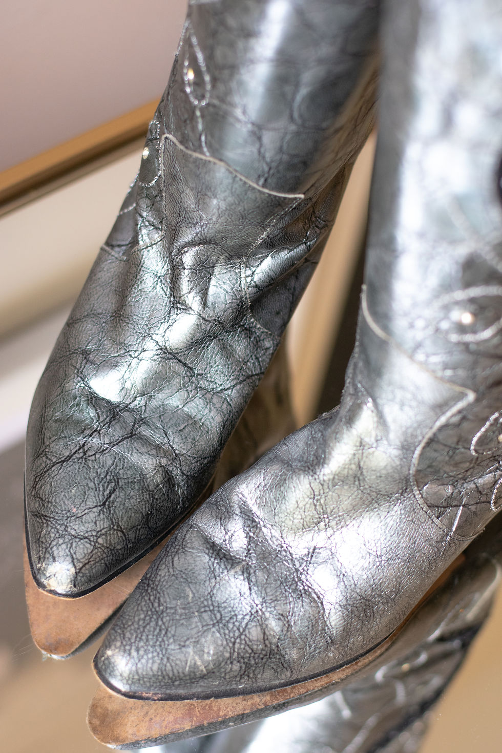Thumbnail: Vintage Leather CowGirl Boots (EU 36/US 5.5-6)