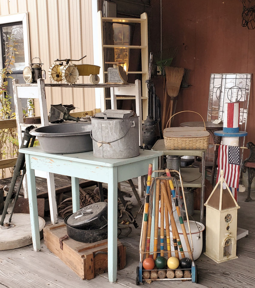 A display of primitives on the front porch