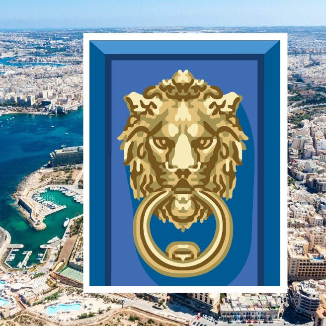 Tapestry printed kit needlepoint, 20x25 cm (8"x10")  Mediterranean door 3007K