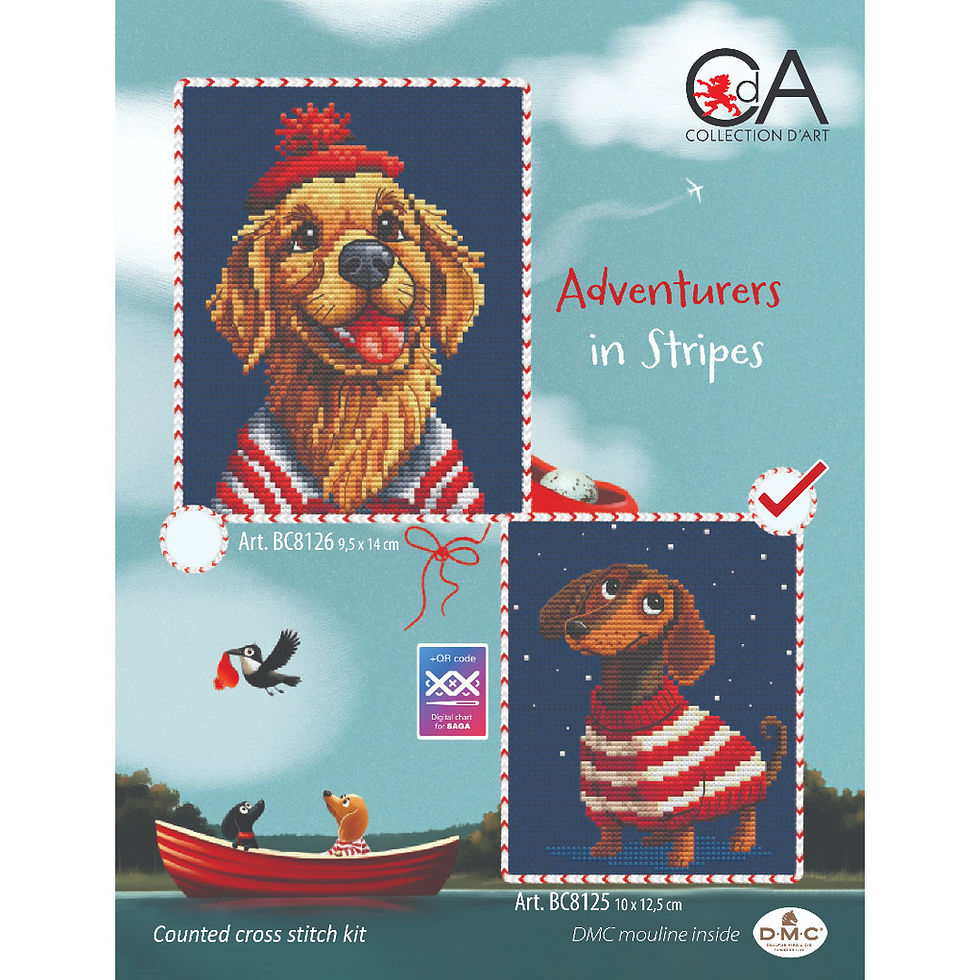 Collection D’Art counted cross stitch kit Striped Dachshund Dog