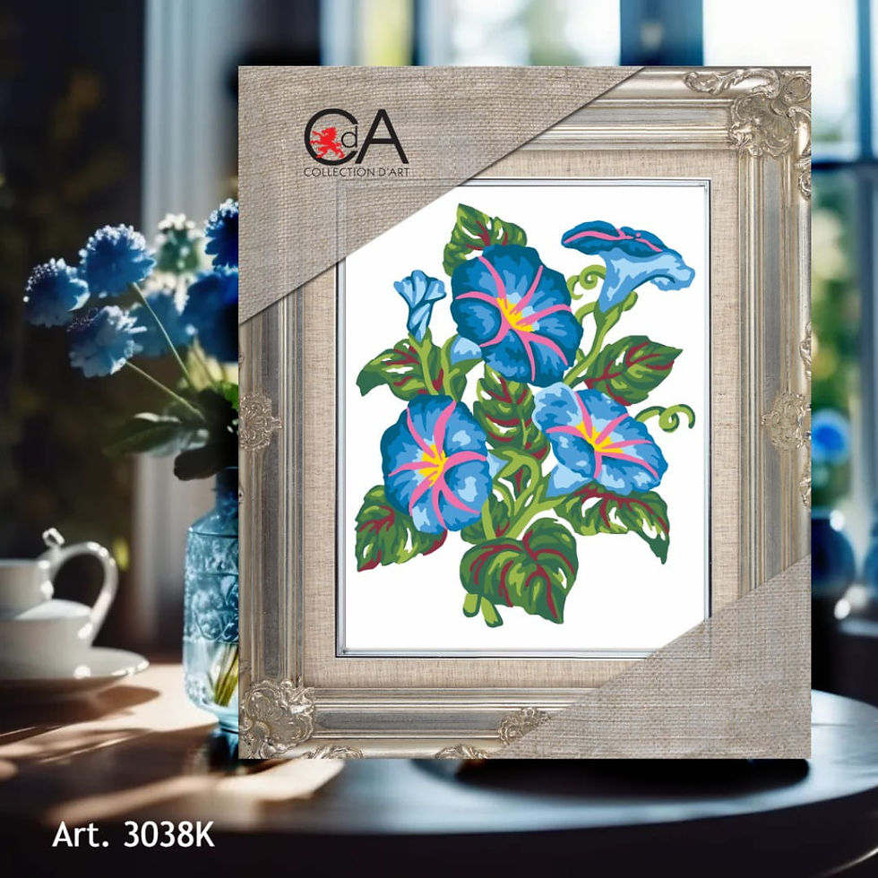 Tapestry printed kit needlepoint, 20x25 cm (8"x10")  Bluebells 3038K