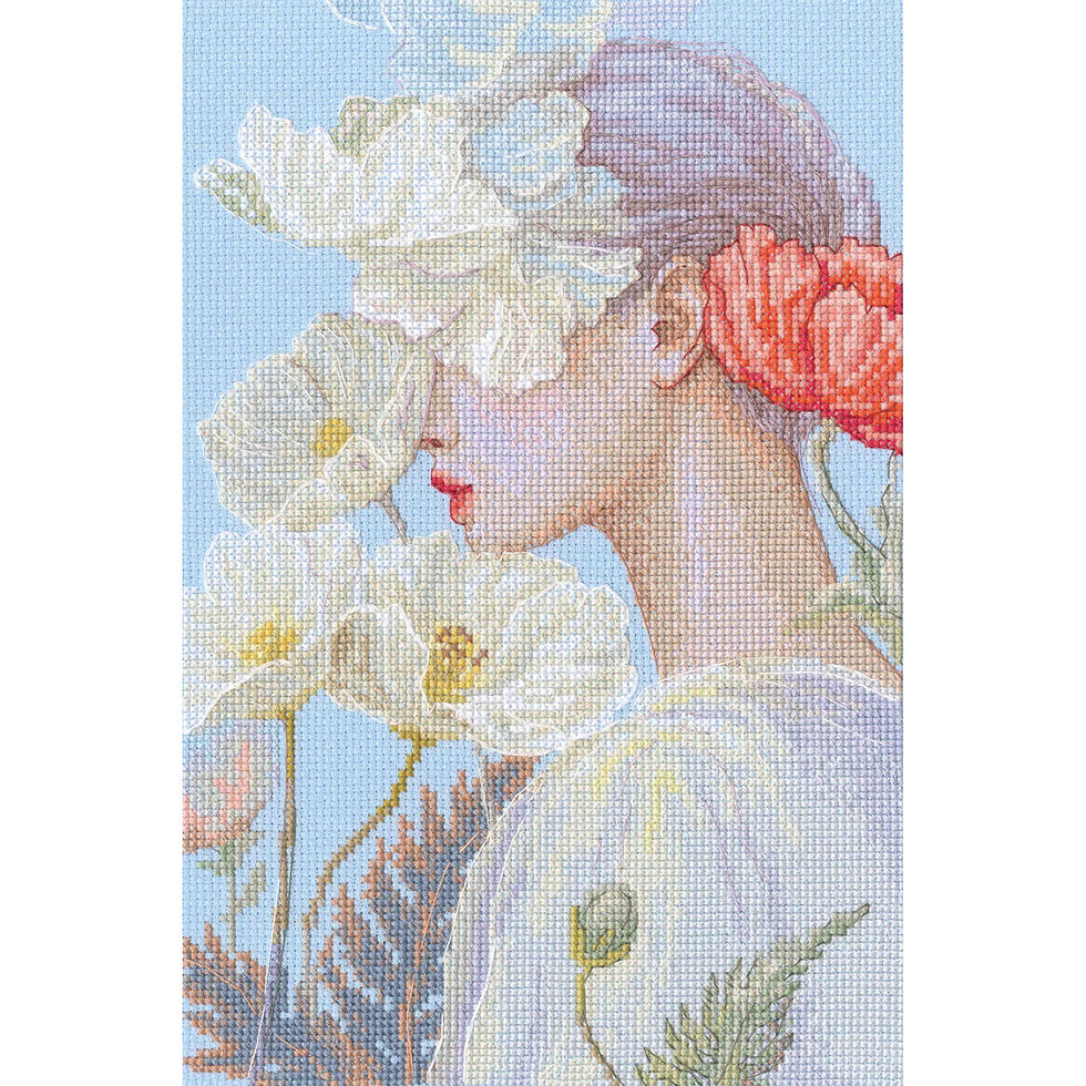 RTO Counted Cross Stitch Kit Lady with flowers M1094