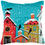 Thumbnail: Cushion cross stitch printed kit needlepoint  Christmas town 5350