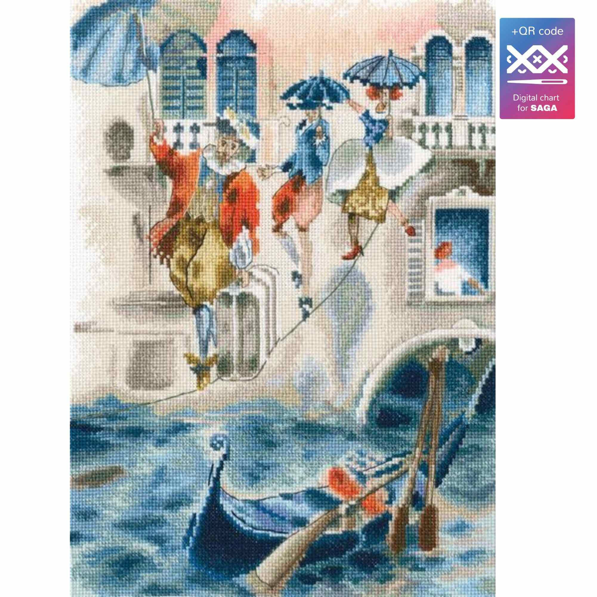 RTO counted cross stitch kit Italy Venice M932, 20х28,5 cm ("7.9x"11.2)