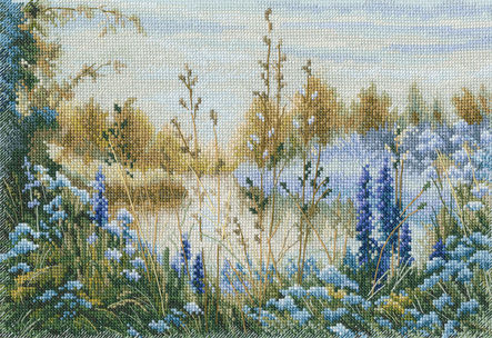 RTO counted cross-stitch kit Smoky lilac fog M865, DMC, Zweigart