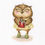Thumbnail: RTO counted cross stitch kit Owl and chocolate C233, DMC, Zweigart