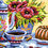 Thumbnail: Tapestry gobelin kit needlepoint, 30x40 cm (12"x16")  Poppies and Coffee 6234K, Collection D'Art