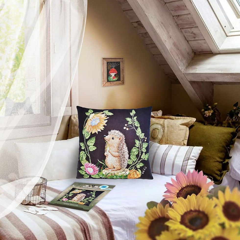 Thumbnail: RTO counted cross stitch kit   Night forest hedgehog CU091