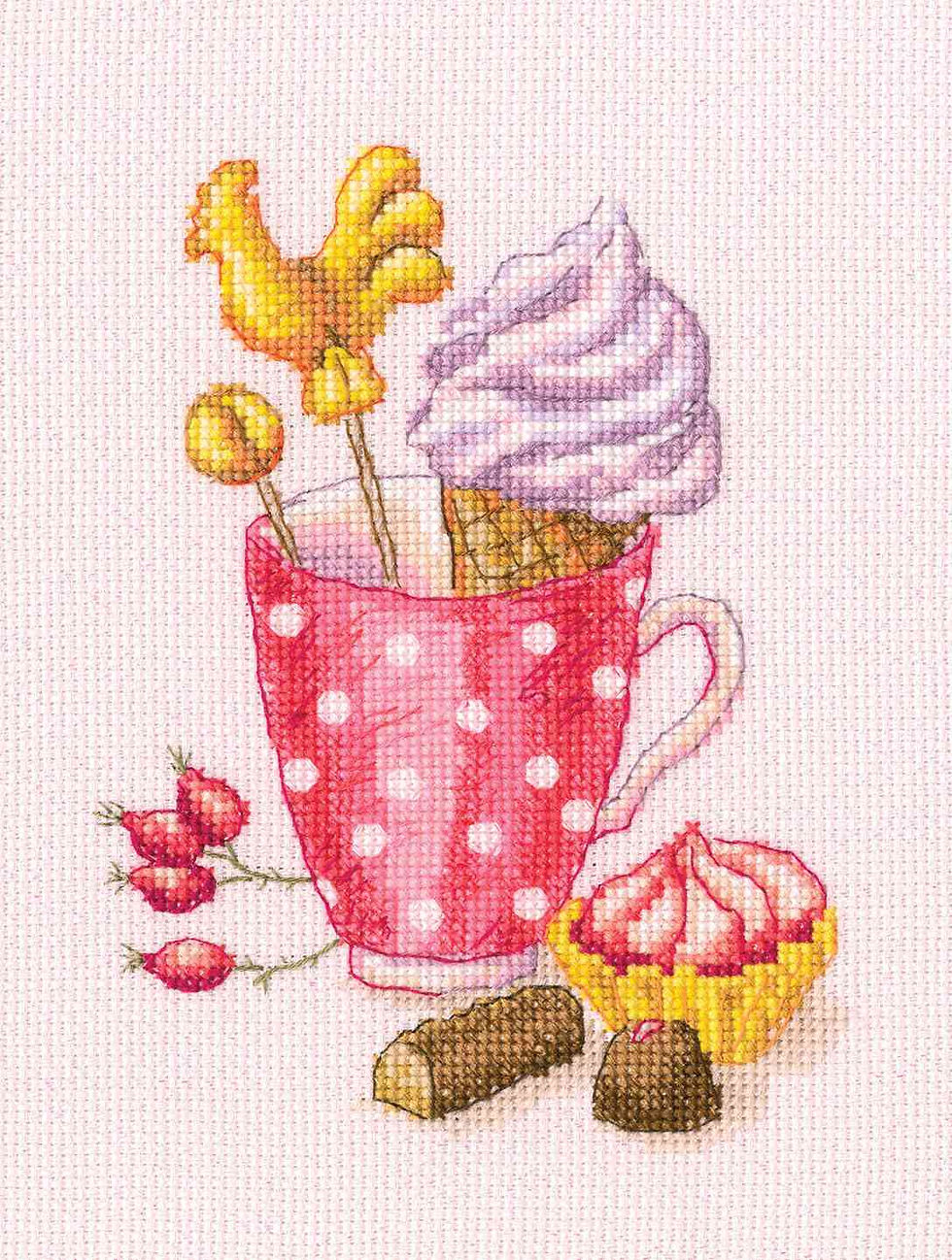 RTO counted cross-stitch kits Christmas sweets C317, DMC, Zweigart